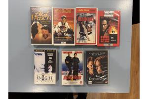 VHS actie misdaad thriller videobanden 7 stuks