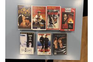 VHS actie misdaad thriller videobanden 7 stuks