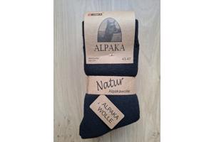 3 Paar Dunne Alpaka Wollen Sokken Maat 43-47 (Zwart)