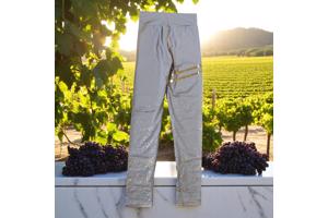 Legging grijs goud glitter S/M