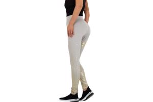 Legging grijs goud glitter S/M