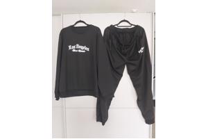 2 delige heren set Los Angeles zwart wit 3XL