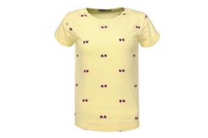 Glo-story T-shirt geel hartjes 104