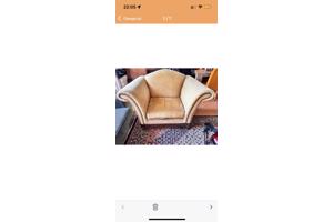 bankstoel / loveseat - mosterd geel
