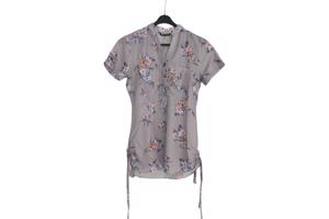 Metrofive bloemen tuniek shirt grijs S