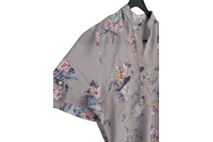 Metrofive bloemen tuniek shirt grijs S