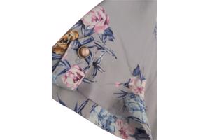 Metrofive bloemen tuniek shirt grijs S