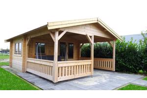 NIEUW LUXE BLOKHUT MET TERRAS 4x3+3