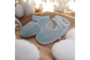 Junior Joy Babyschoenen Newborn Meisjes Lichtblauw/wit Met K