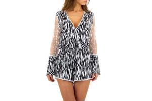 Playsuit zebra print en kant M