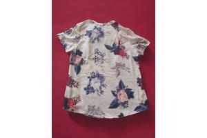 Metrofive bloemen shirt vhals lichtroze XL/42