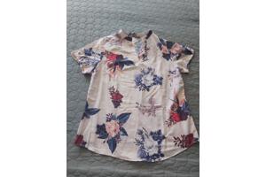 Metrofive bloemen shirt vhals lichtroze XL/42