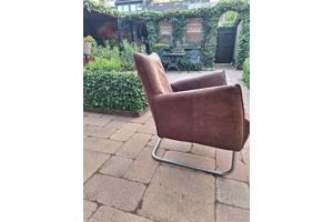 Leren stoeltjes 2 stuks