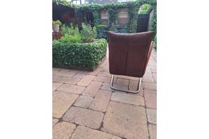 Leren stoeltjes 2 stuks