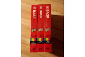 3 Basf E 240 videocassettes - VHS