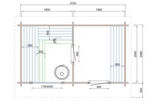 Saunahuis Jakobstad 40 mm