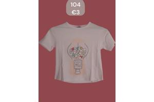 Glo-Story t-shirt snoepmachine roze 104