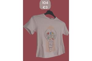 Glo-Story t-shirt snoepmachine roze 104