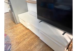 Lange tv meubel wit - 160 x 45 x 38 cm