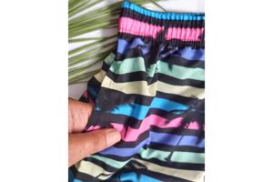 Zwembroek - short meerkleurig met palmbomen L