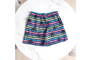 Zwembroek - short meerkleurig met palmbomen L