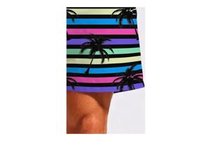Zwembroek - short meerkleurig met palmbomen L