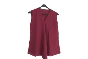 Luchtig mouwloos \shirt bordeaux rood M