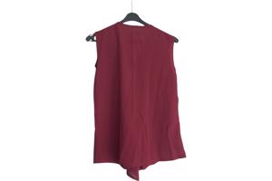 Luchtig mouwloos \shirt bordeaux rood M