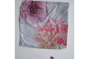 Set van 4 kussenhoezen pastel bloemen print 40x40cm