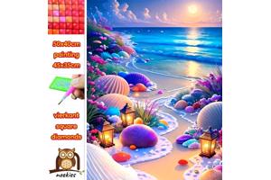 50x40cm Diamond Painting fantasy strand (vierkant) nr 15