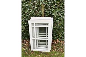 8 kast deurtjes met glas erin