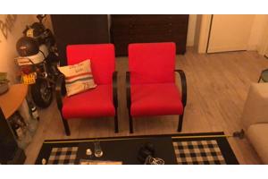 IKEA stoelen (2 stuks) rood zwart - goede staat