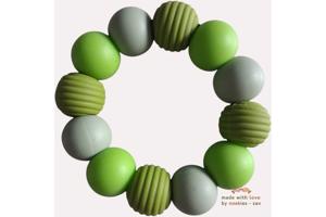 Noekies Handgemaakte Bijtring appelgroen - Nieuw!