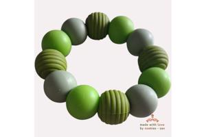 Noekies Handgemaakte Bijtring appelgroen - Nieuw!