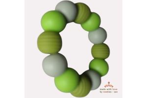 Noekies Handgemaakte Bijtring appelgroen - Nieuw!