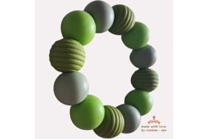 Noekies Handgemaakte Bijtring appelgroen - Nieuw!