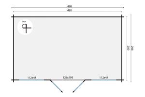 Blokhut - Tuinhuis Zerja | 28 mm | onbehandeld