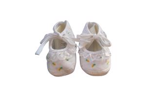 Junior Joy Babyschoenen Newborn Meisjes Wit Met Gele Roos