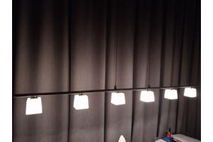 Designlamp met 6 matglazen kapjes