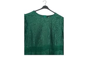 Donkergroene feestjurk van kant XL