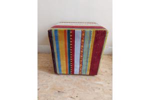 vierkante poef in meerdere kleuren