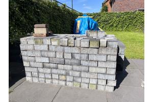 Blauwe terras/oprit klinkers, ruim 5 m2