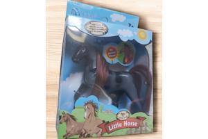 LG Little horse speelpaard zwart grijs gevlekt bruin haar