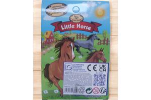 LG Little horse speelpaard zwart grijs gevlekt bruin haar