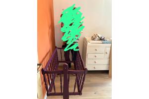 Wiegje met hemeltje en matras