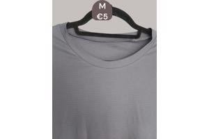 Heren t-shirt effen grijs M