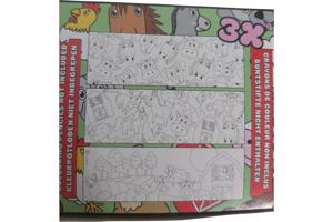 kleur je eigen beker - boerderij dieren - met 3 tekeningen