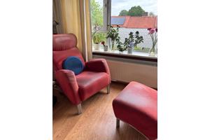 Bankstel & relax fauteuil met hocker