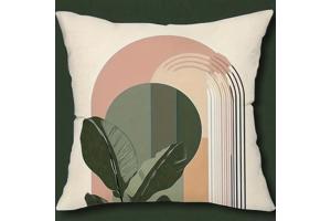 Set van 4 kussenhoezen bohemian groen roze 45x45cm