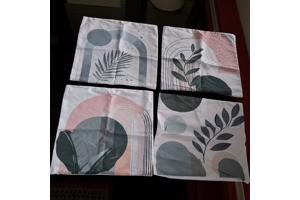 Set van 4 kussenhoezen bohemian groen roze 45x45cm